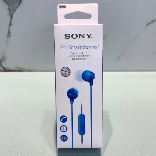 Tai nghe dây Sony In-ear MDR-EX15AP- Hàng chính hãng - Date 2022 - FullBox- Bảo hành chính hãng 6 tháng