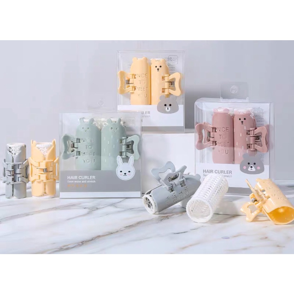 Set 2c Lô Cuốn Tóc Hình Gấu Siêu Xinh 😍😍😍