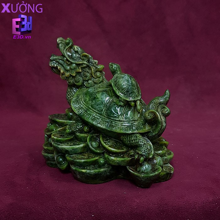 Tượng rùa phong thủy - Tượng trang trí - Rùa đầu rồng - CV 033 - Xưởng E3D