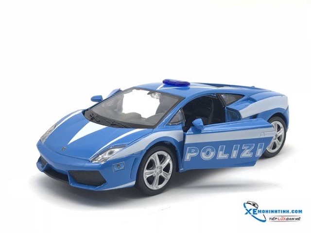 Xe mô hình Lamborghini Gallardo LP560-4 Police WELLY 1:36 (Xanh)