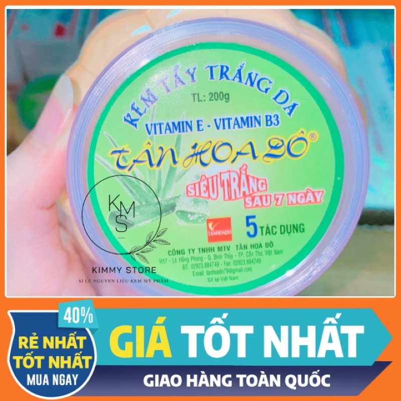 lẻ hủ 200g kem dưỡng trắng da trái bí ngô tân hoa đô