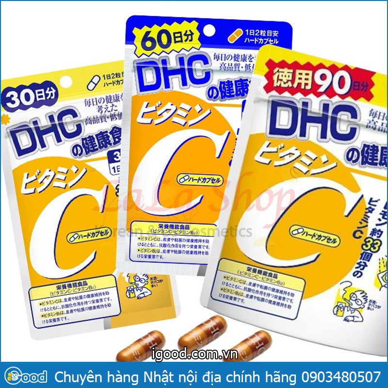 Viên uống vitamin C DHC Hard Capsule Nhật Bản