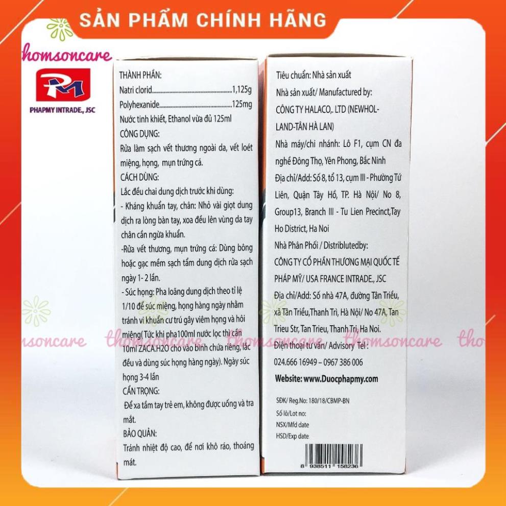 Nước sát trùng, rửa vết thương hở ngoài da Zaca H20, sơ cứu chầy xước tay chân cồn xát khuẩn