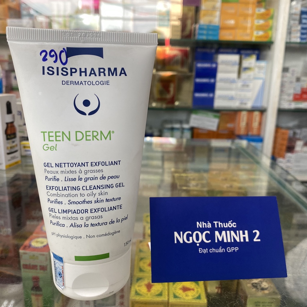 ✅ [Chính Hãng] TEEN DERM GEL ISIS PHARMA - Gel rửa mặt giảm nhờn, ngừa mụn