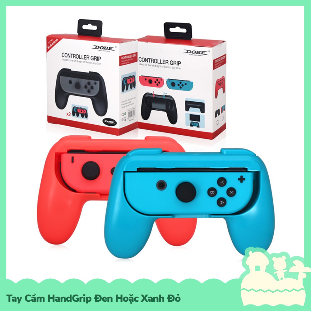 [Sẵn VN - Dobe] Set Phụ Kiện Gồm 2 Tay Cầm Hand Grip Gắn Joycon Trái Phải Cho Nintendo Switch NS, Nintendo Switch Lite