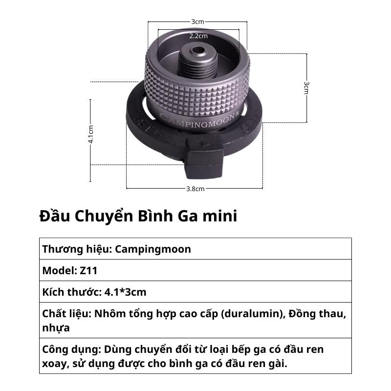 Phụ Kiện Đầu Chuyển Campingmoon Z11 Adapter Đầu Nối Bình Gas Mini Bình Ga Phổ Thông