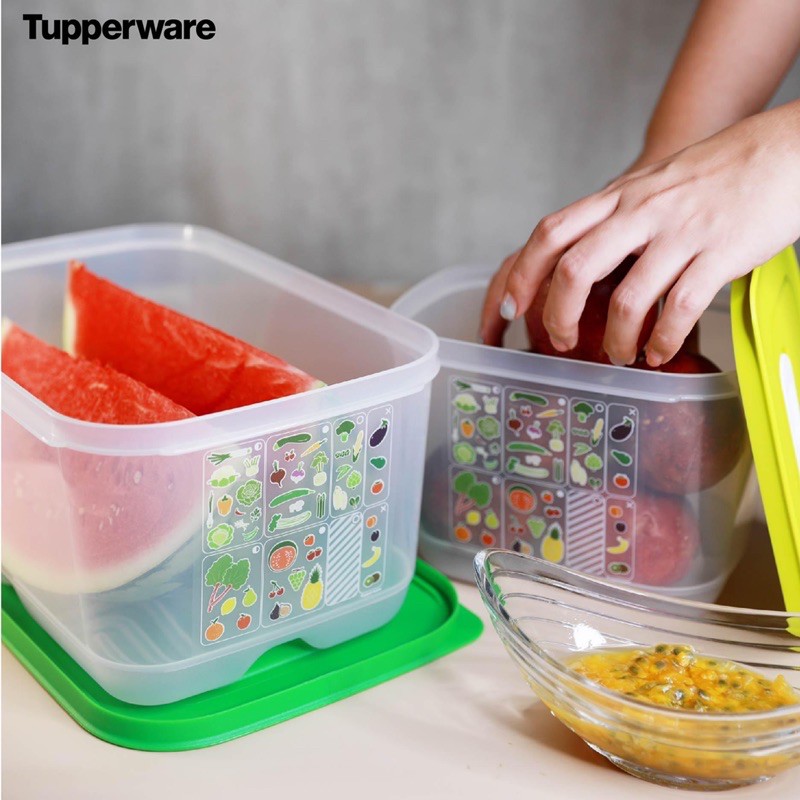 Bộ hộp trữ mát có nút hô hấp Tupperware Ventsmart 5 hộp-Hàng chính hãng Tupperware Việt Nam phân phối