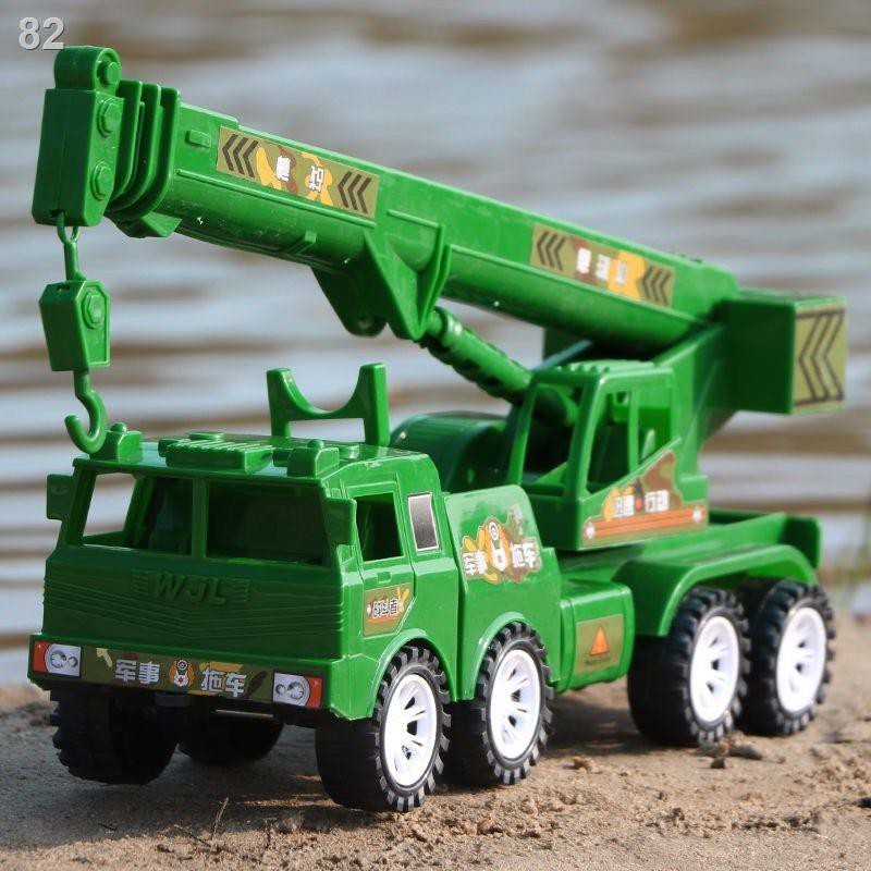 UXe cẩu quán tính quá khổ xe tải kỹ thuật cần cẩu cứu hỏa quân cảnh xe ô tô đồ chơi trẻ em mô hình 3-6 tuổi