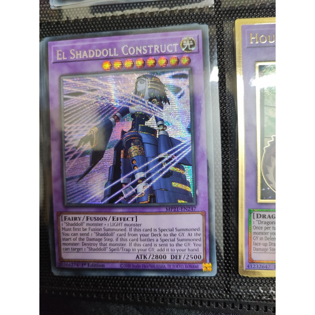 1 lá thẻ bài El Shaddoll Construct - MP21-EN247 - Prismatic Secret Rare 1st Edition