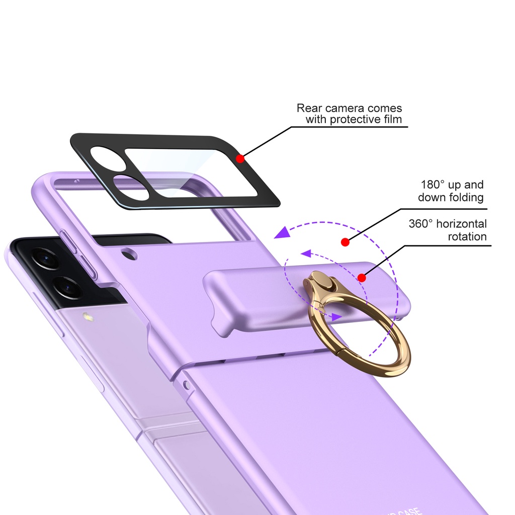 Ốp Điện Thoại Nhựa Từ Tính Bảo Vệ Màn Hình Cho Samsung Galaxy Z Flip 4 Flip 3 5G