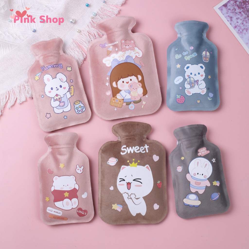 Túi chườm ấm nóng lạnh, Túi giữ nhiệt Pinkshop đa năng giảm đau bụng kinh 280ml