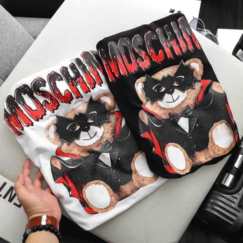 Áo Thun Moschino Gấu Đen Trắng Áo Phông Cao Cấp