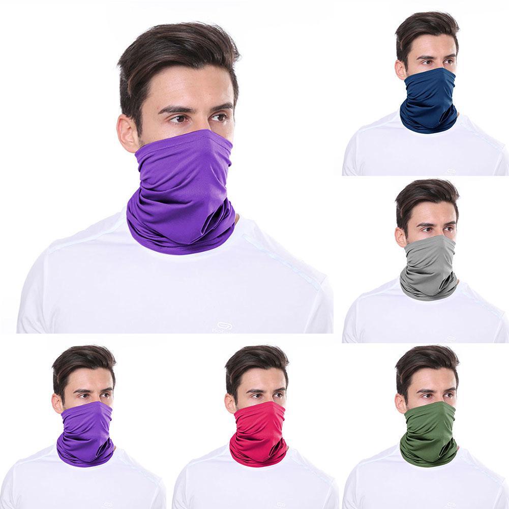 Khăn quàng cổ chống nắng đa năng bằng lụa mát nhiều màu sắc tiện dụng V4S3