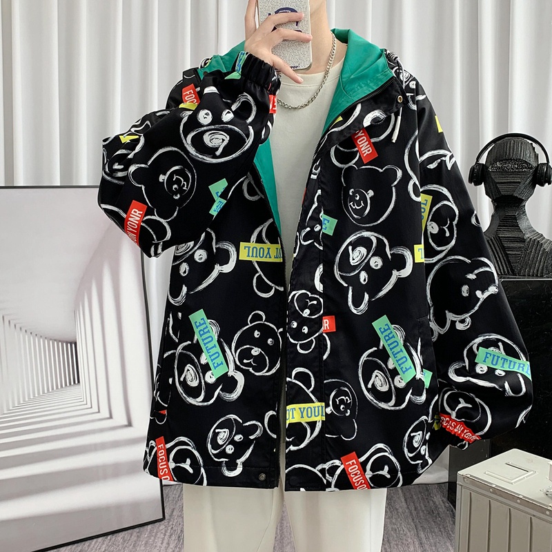 Áo Khoác Gió Có Mũ Trùm Chống Thấm Nước Thời Trang Mùa Thu 2002 Dành Cho Nam áo khoác nam form rộng thể thao bigsize học sinh