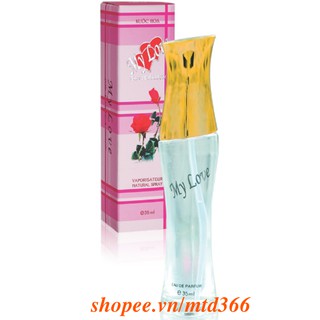 Nước Hoa Nữ 35ml My Love Hộp Màu Sọc Hồng.