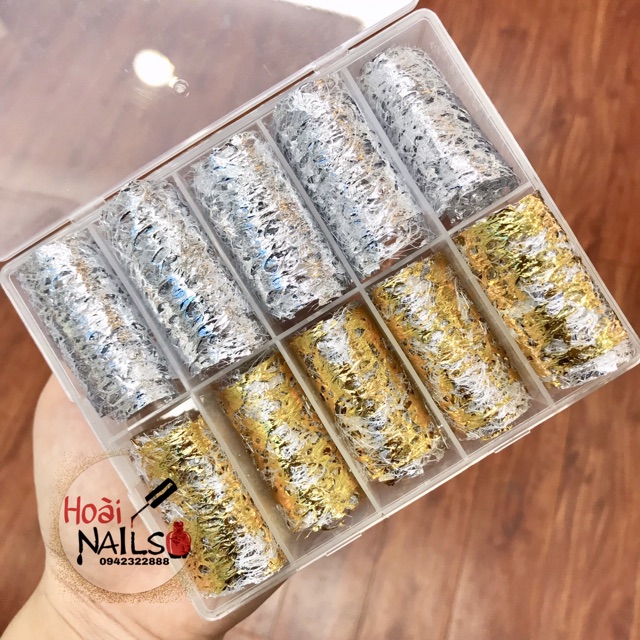 Set ren ẩn vàng - bạc - Phụ kiện Nail