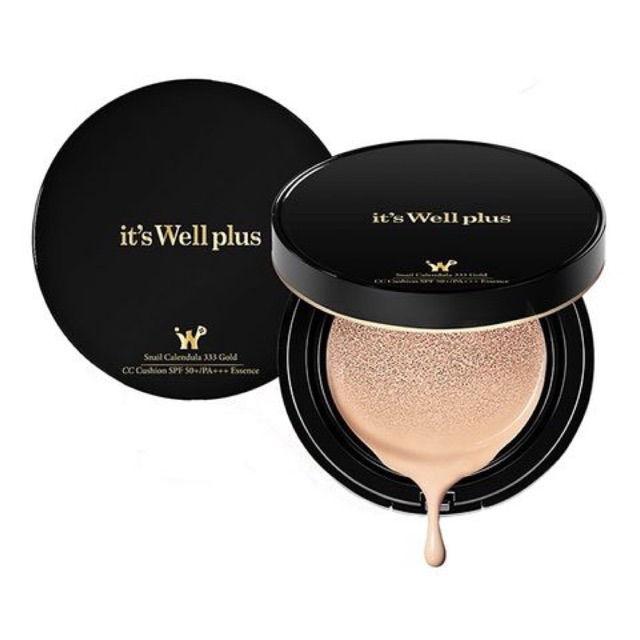 Kem Phấn Nước Trang Điểm Mềm Mượt Và Dưỡng Trắng Da Snail Calendula 333 Gold CC Cushion SPF 50+/PA+++ Essence