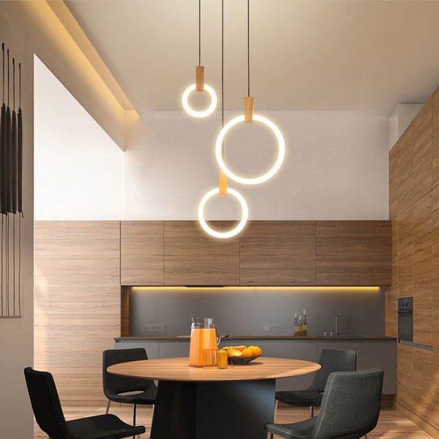 Đèn thả trang trí bàn ăn, thả thông tầng, quán cafe, shop quần áo HTK026