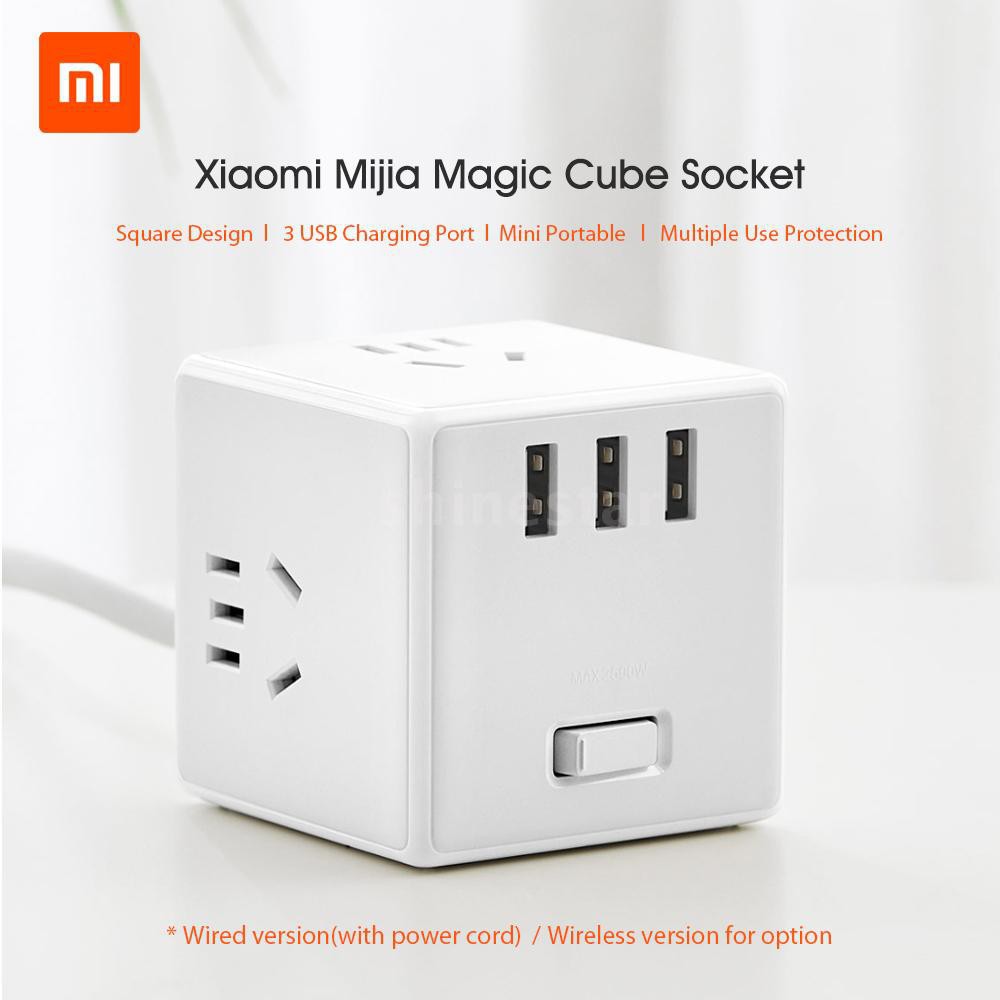 Ổ cắm Xiaomi Mi Power Strip 6 cổng 3 USB / Ổ cắm Cube Xiaomi Mijia