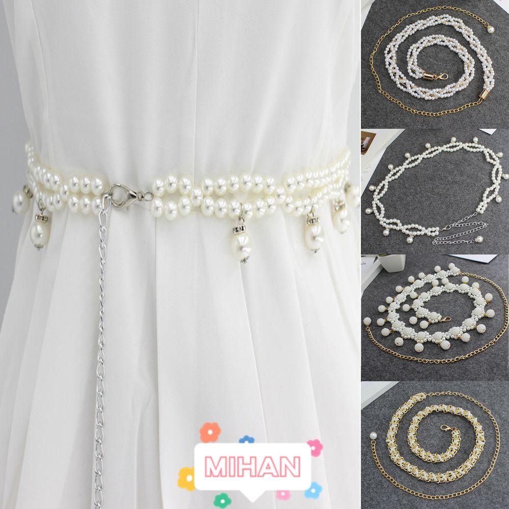 Thắt Lưng Mảnh Đính Ngọc Trai Thời Trang MIHAN1 Dành Cho Nữ