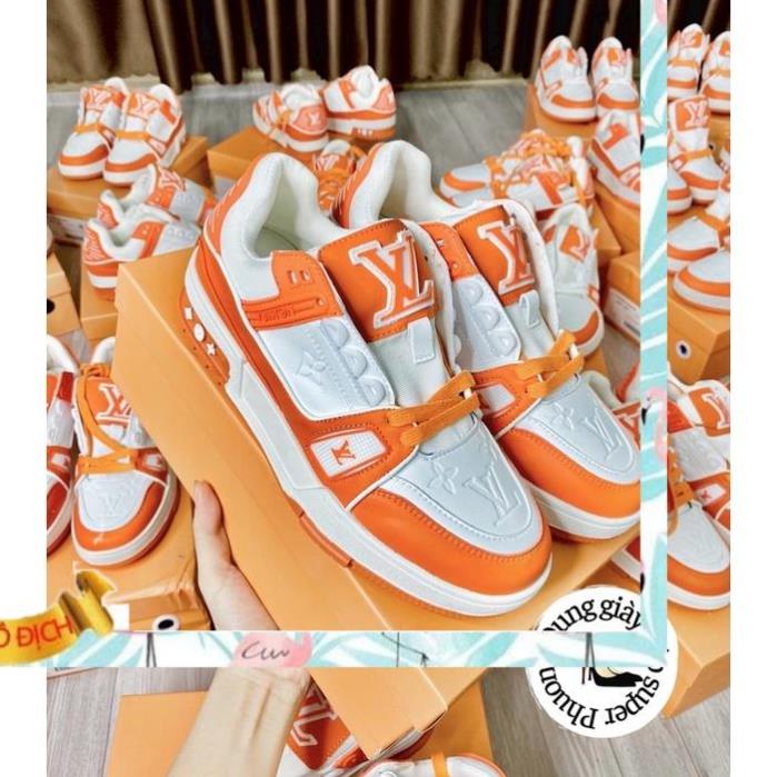 Giày Thể Thao LV cam, trắng super fullbox, bill Giày Nư