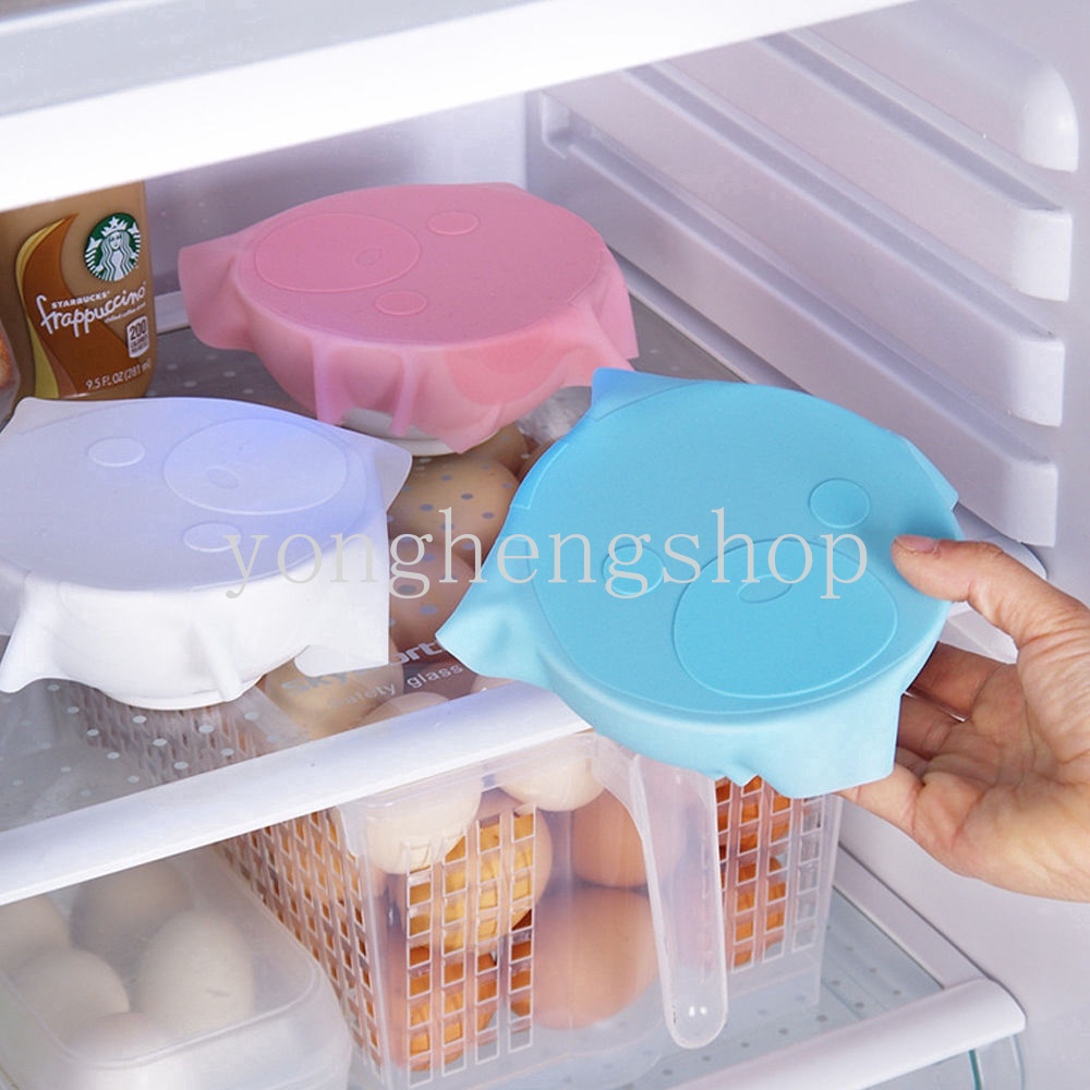 Màng Silicon Bọc Tô Chén Giữ Nhiệt Bảo Quản Thực Phẩm Kiểu Dáng Hoạt Hình Dễ Thương