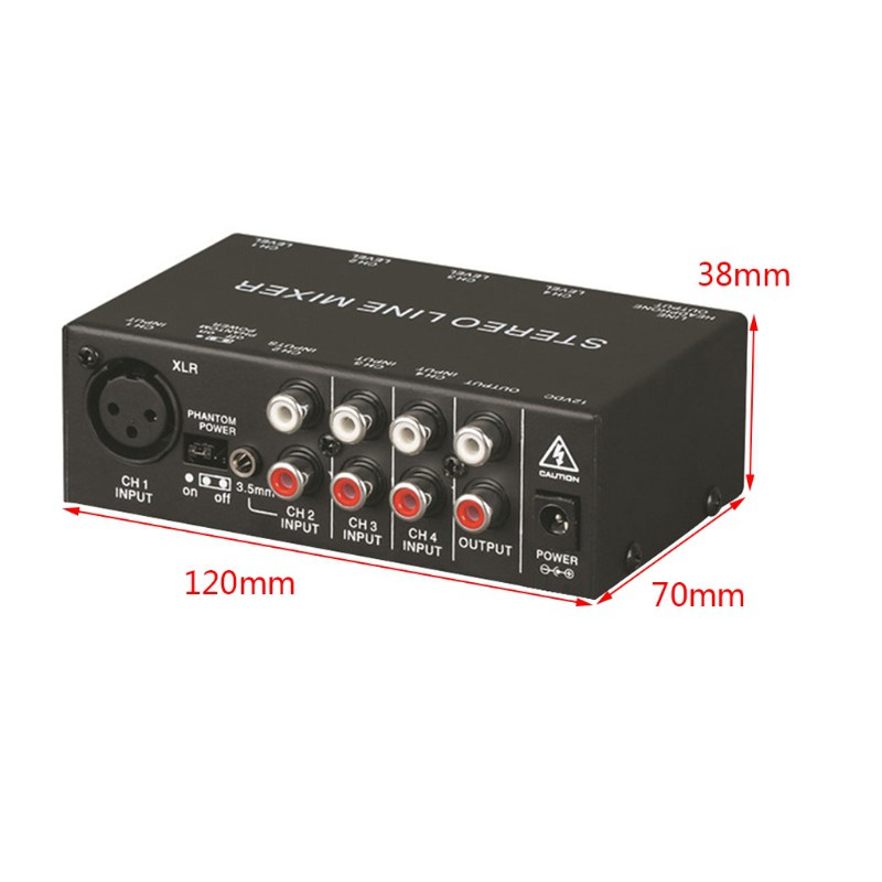 Bộ Trộn Âm Thanh Mini Mx500 Rca 5 Kênh Chuyên Dụng Cho Live And Studi-O