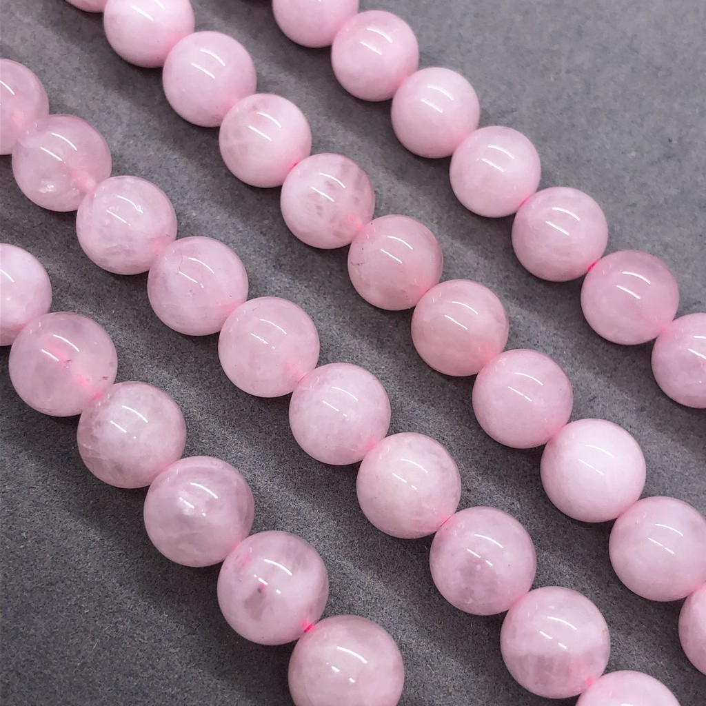 Vòng đeo tay chuỗi hạt màu hồng cỡ 6-12mm