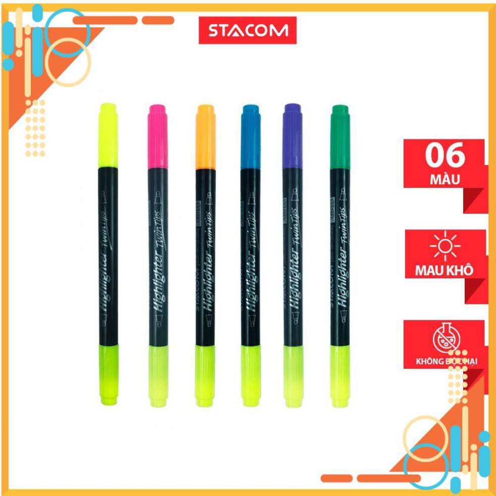 Combo 10 cây bút nhớ dòng 02 đầu Stacom HL105