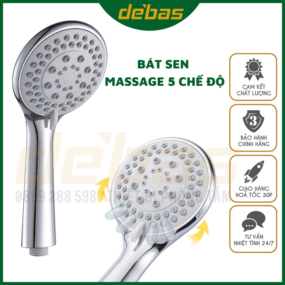 Vòi sen tăng áp tắm nóng lạnh Tay Sen Tắm Vòi Hoa Sen Tăng Áp MS01 Và Dây Sen Inox 304 Và Cài Sen