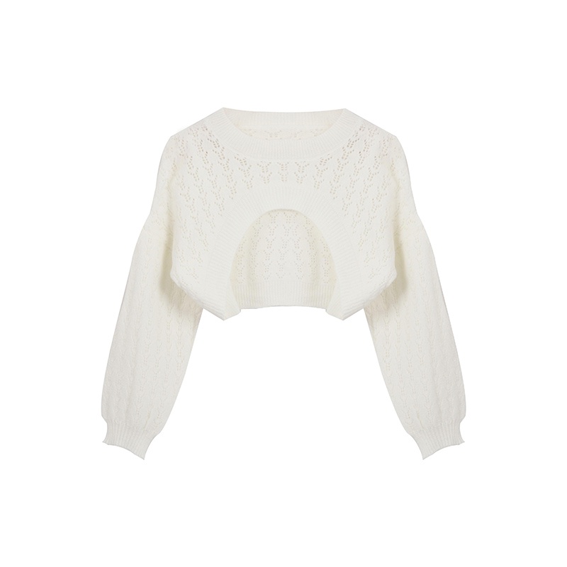 Áo sweater Tay Dài Dáng Rộng Ngắn Phong Cách Hàn Quốc Thời Trang Cho Nữ