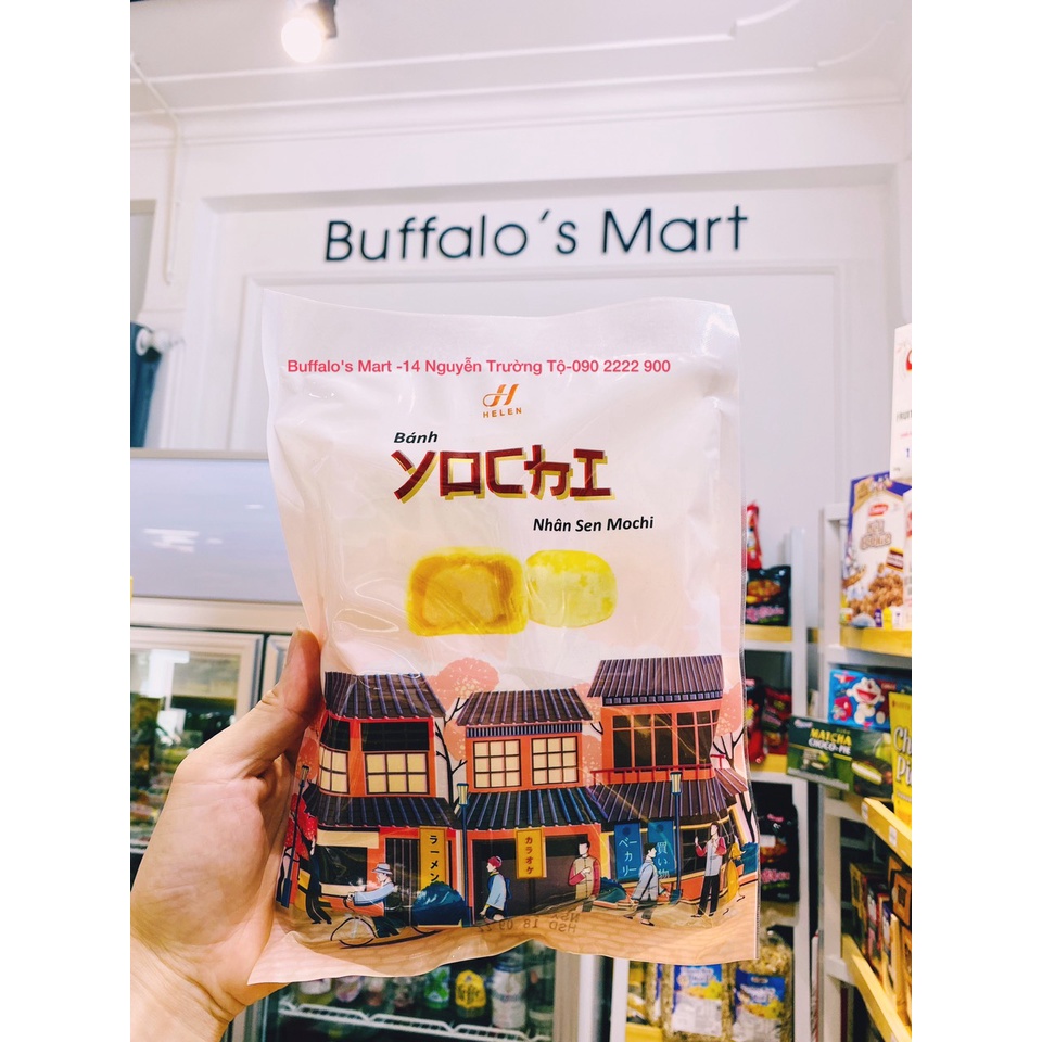Bánh mochi nhân trứng muối,hạt sen, đậu đỏ Yochi 240G