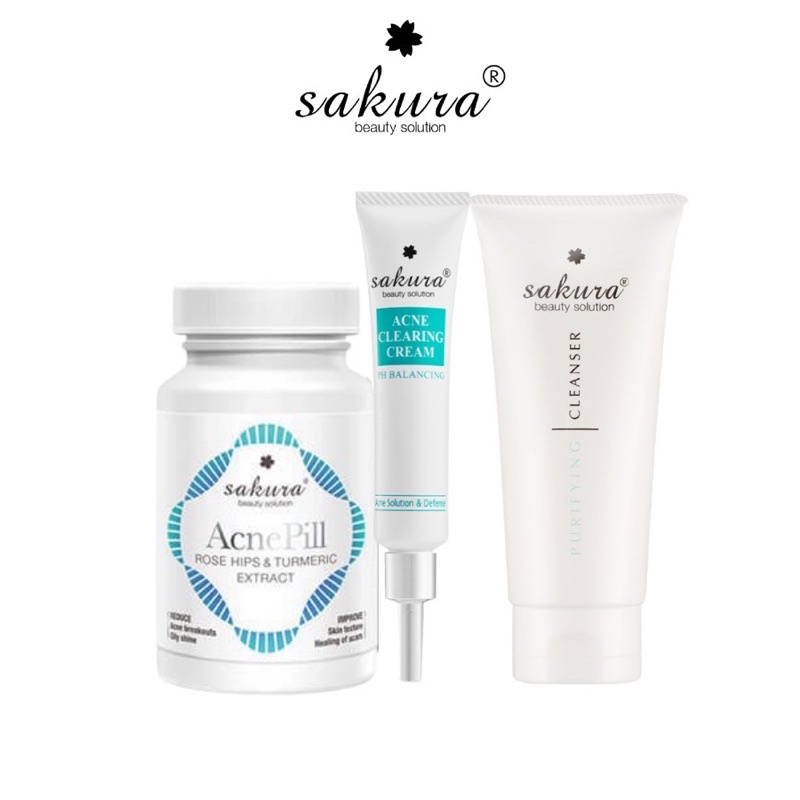 Bộ ba sản phẩm Sakura dành cho da mụn
