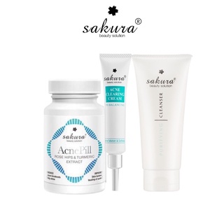 Bộ ba sản phẩm Sakura dành cho da mụn