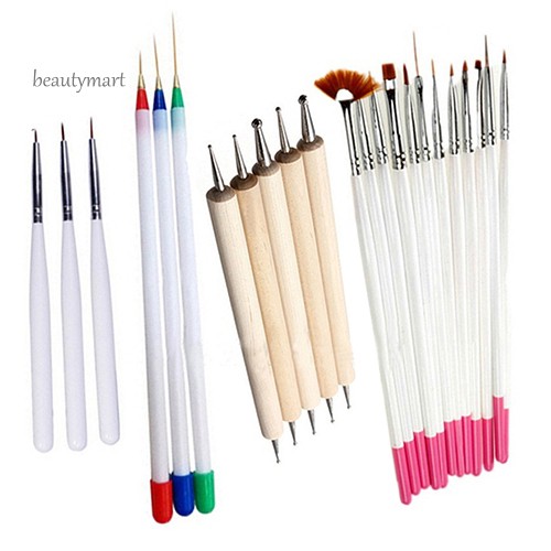 [Hàng mới về] Bộ 23 bút vẽ móng tay làm nail UV thiết kế tiện lợi