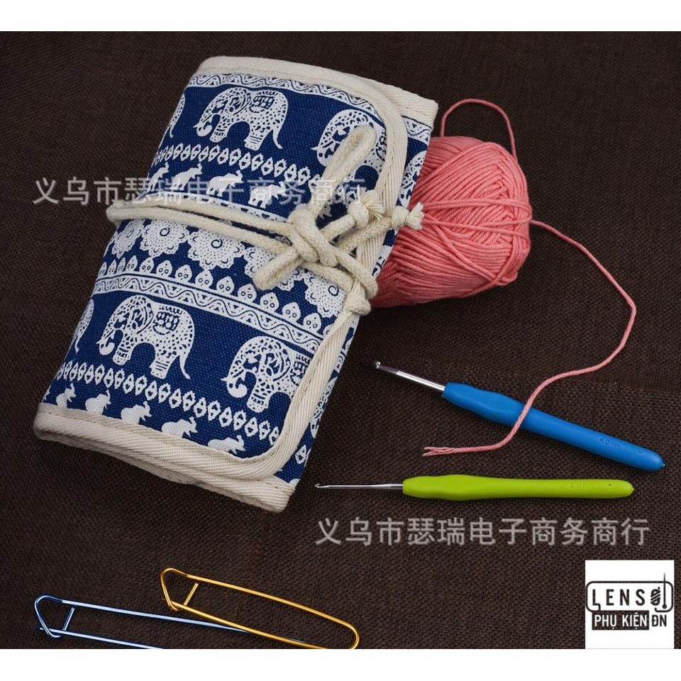 Bộ kim móc len full size và dụng cụ đi kèm đầy đủ