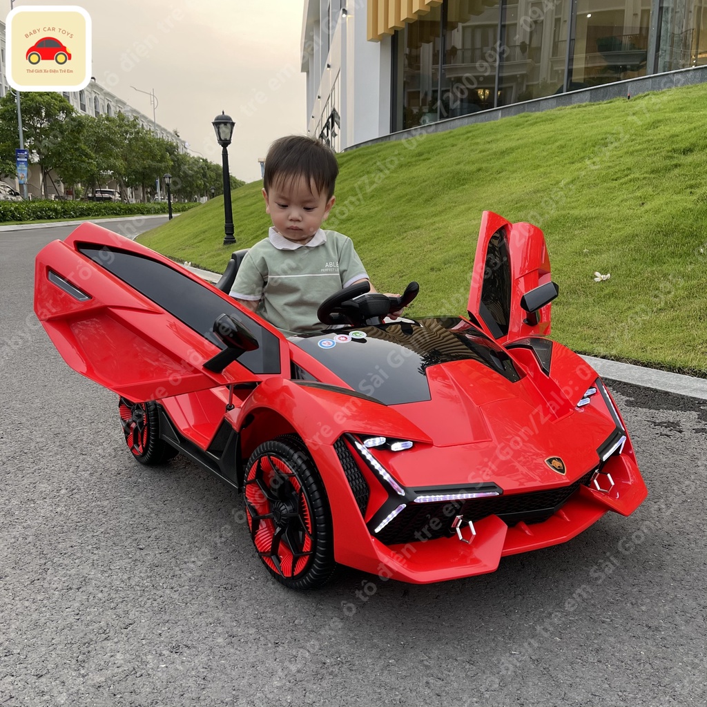 Xe điện trẻ em lamborghini nel 603, nhún theo nhạc, 2 động cơ mạnh mẽ