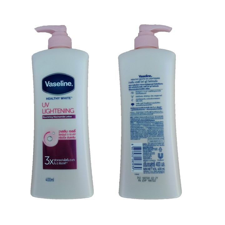 sữa dưỡng thể toàn thân trắng hồng mịn da vaseline healthy white 400gam thái lan