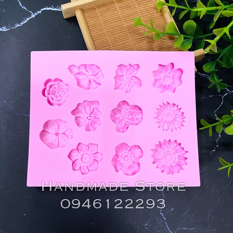 Khuôn hoa silicone nhiều mẫu