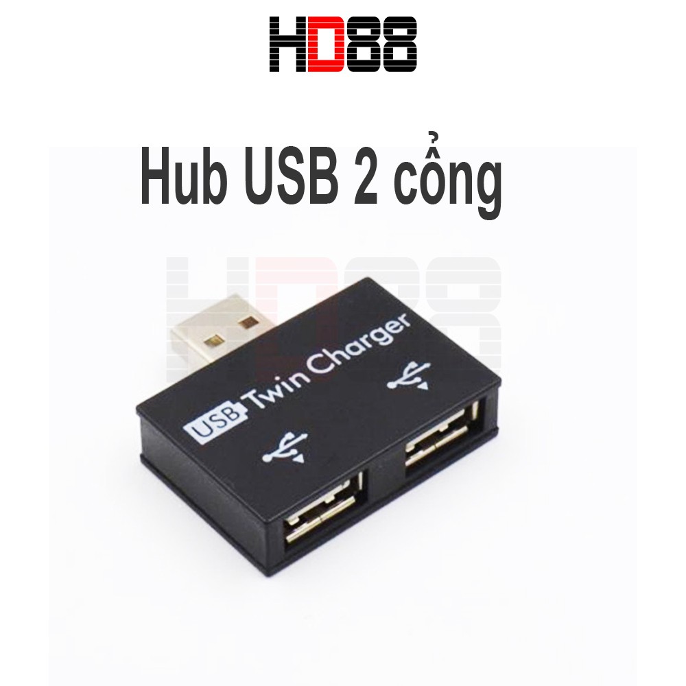 Hub usb 2 cổng nhỏ gọn gàng tiện lợi - HD88