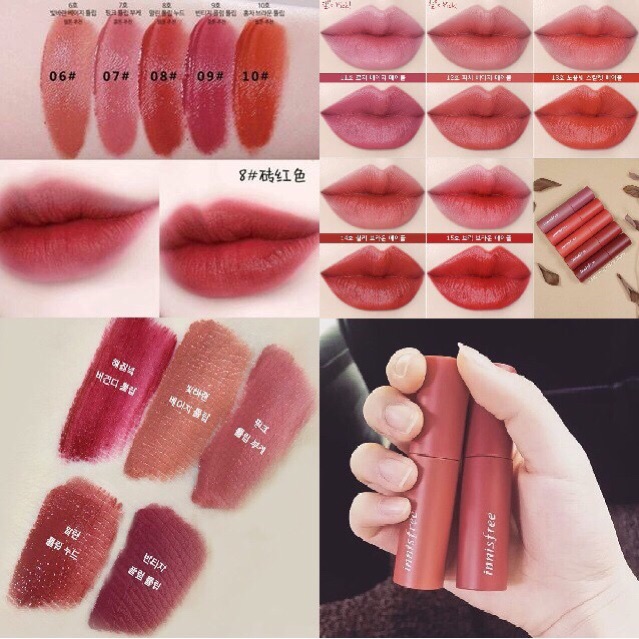 ( Sẵn ) Son kem lì Innisfree Vivid Cotton Ink 01 02 03 06 07 08 10 11 12 13 14 15 | Thế Giới Skin Care