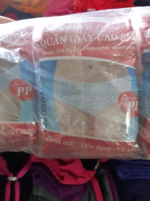 10 vỉ = 50 quần lót giấy chấm _ loại đẹp