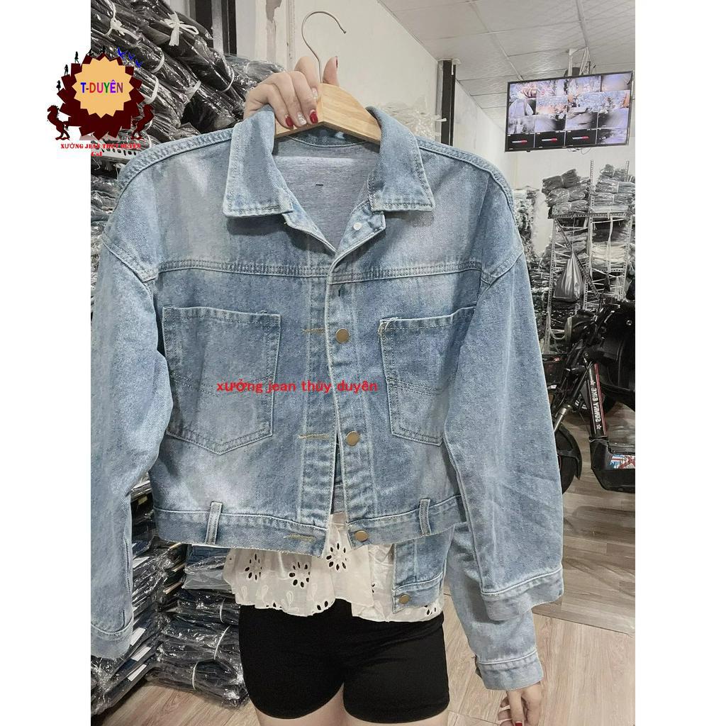 Áo khoác jean nữ HÌNH THẬT 5 cúc sau lưng  8762