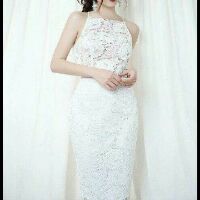 Đầm body ren đan dây hở sau lưng