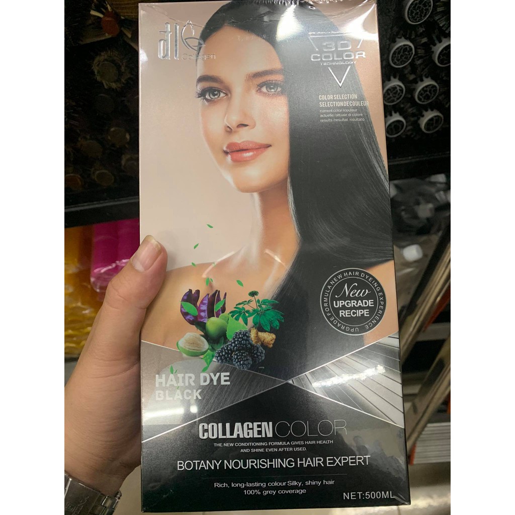 DẦU GỘI ĐEN VÀ GỘI NÂU THẢO DƯỢC ĐL COLLAGEN KHÔNG DÍNH DA ĐẦU 500ML | BigBuy360 - bigbuy360.vn