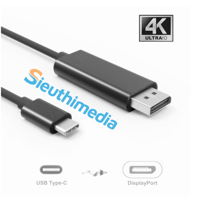 Cáp chuyển USB Type C to Displayport WINET, truyền hình ảnh 4k từ macbook lên tivi, từ điện thoại lên tivi