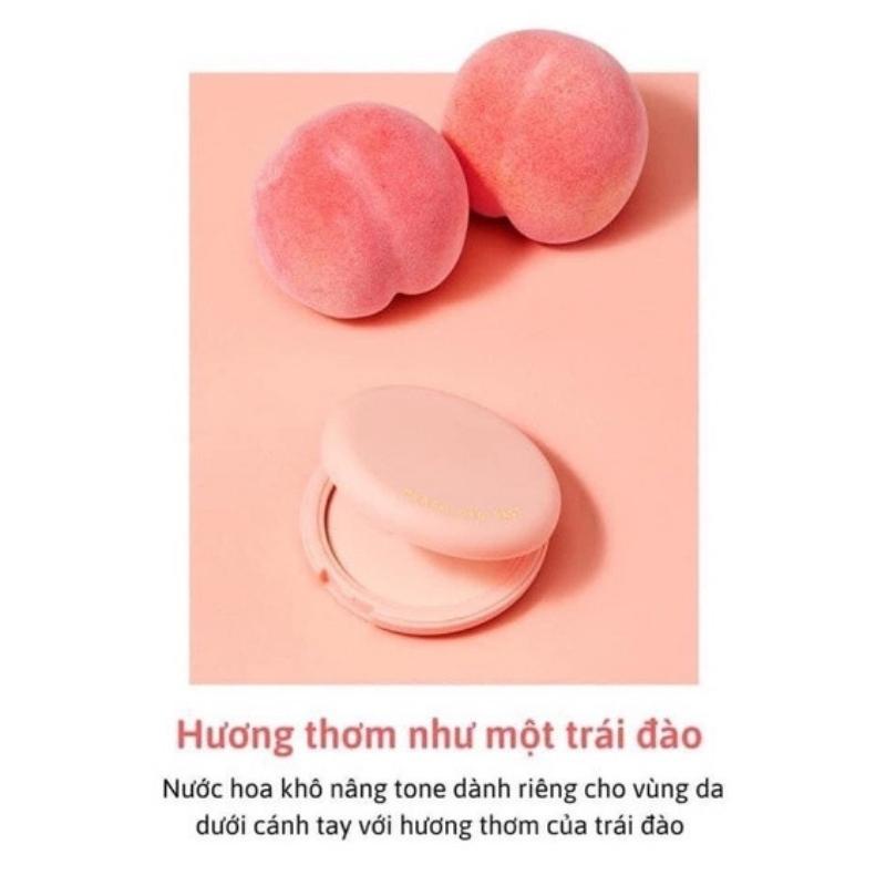 Phấn bột khô chiết xuất đào hỗ trợ giảm thâm làm sáng và hút mùi hôi vùng nách Peach Deo Pact So Natural 10gram PhNc01