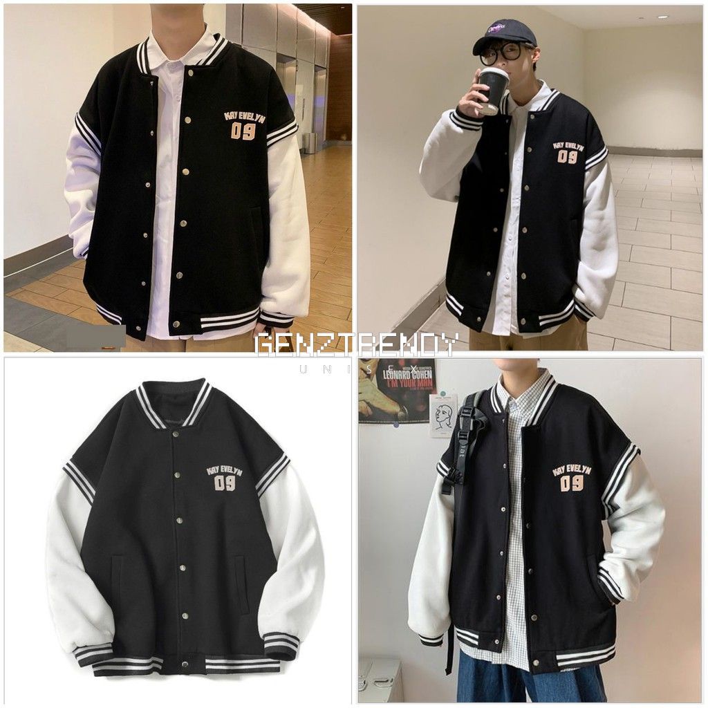 Áo Bomber Kay 09 Áo Khoác Không Cổ Có Cúc Bấm Chất Liệu Kaki Chất Đẹp