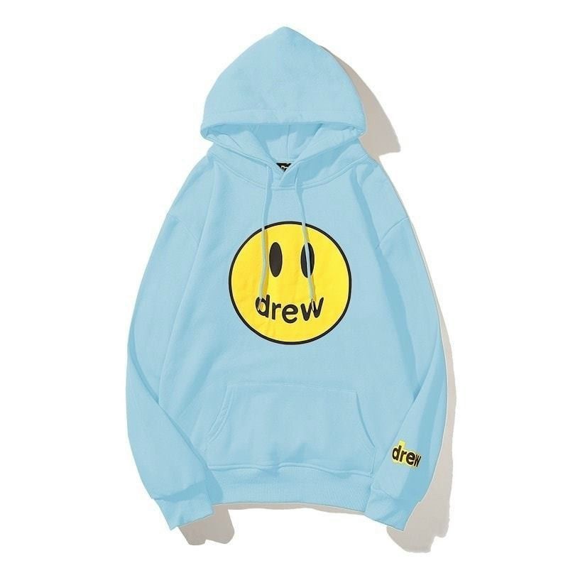 Áo hoodie nam nữ in hình mặt cười chữ drew, mẫu áo khoác nỉ có mũ chống lạnh thời trang thu đông