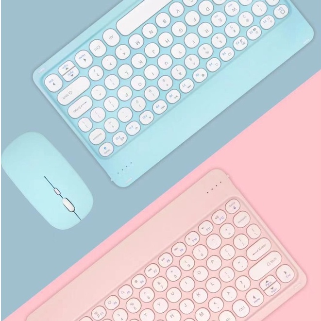 [2022] Combo chuột và bàn phím Candy bluetooth không dây size mini